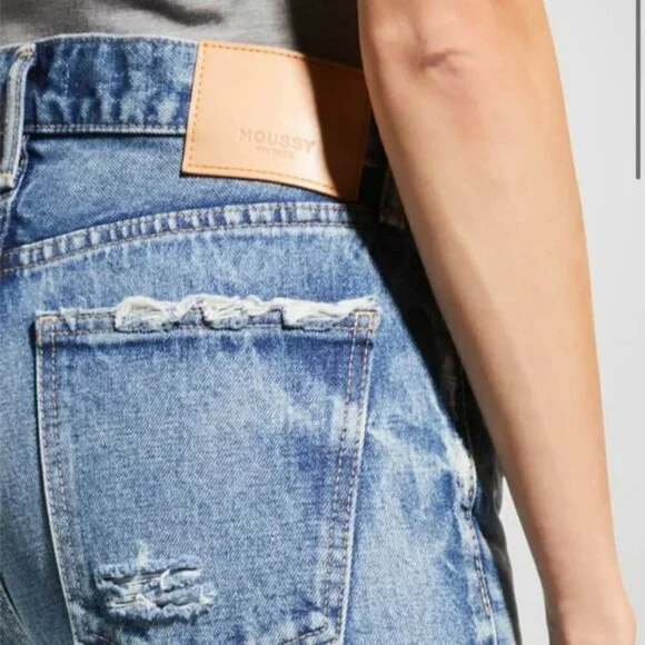 Moussy Merry Distressed Tapered Jeans - Picture 3 of 11